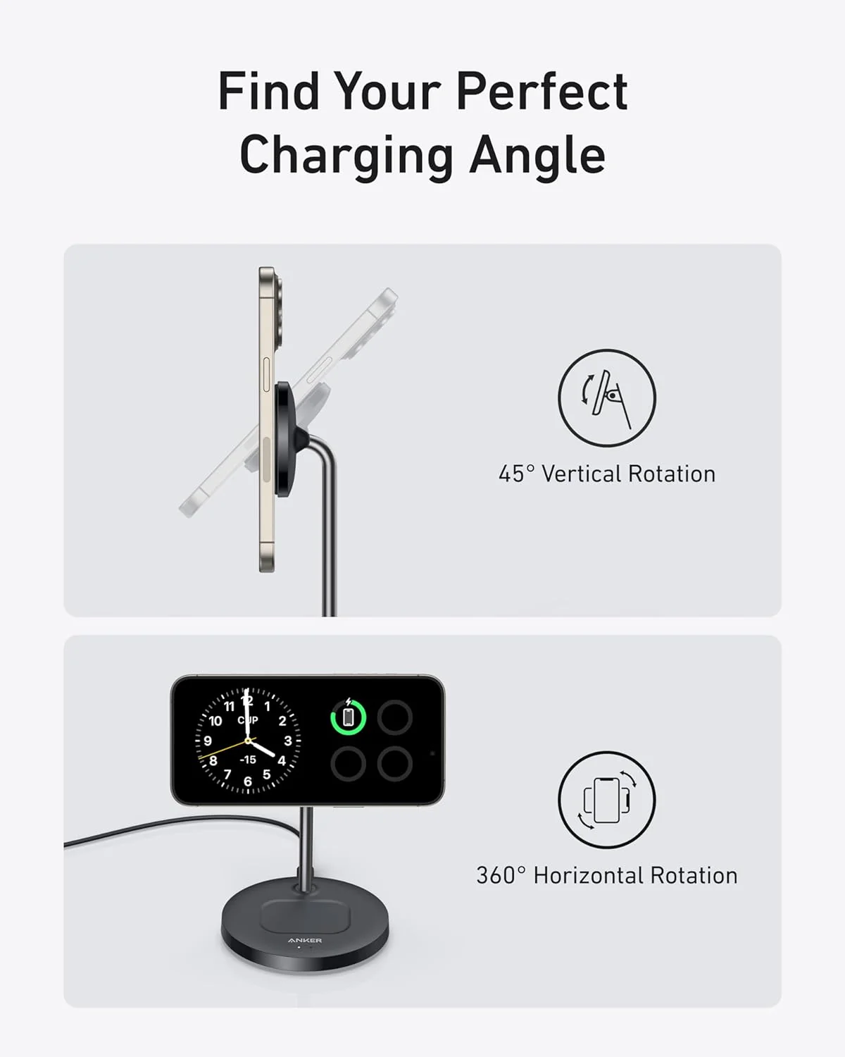 Anker MagGo Wireless Charger (2-in-1 Stand) - Image 4