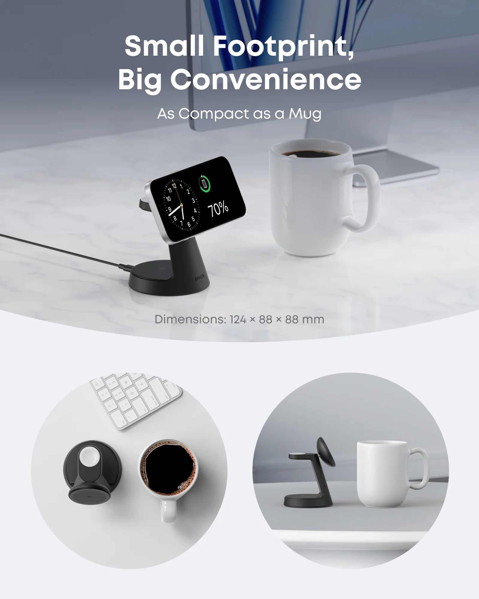 Anker MagGo Wireless Charging Station (3-in-1, Dock Stand) - Image 3