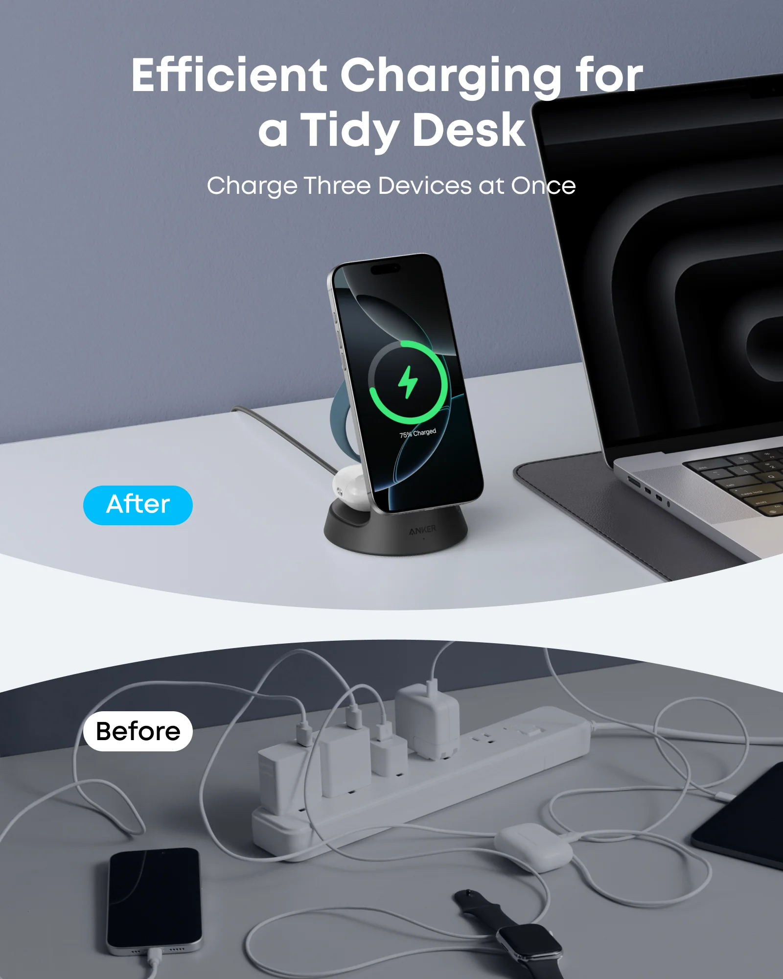 Anker MagGo Wireless Charging Station (3-in-1, Dock Stand) - Image 6