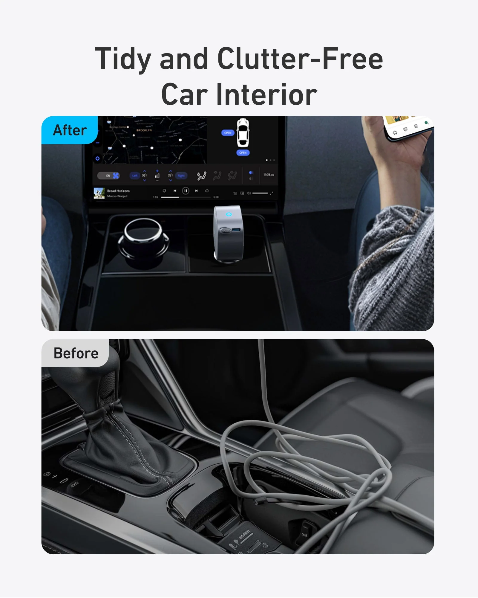 Anker USB-C Car Charger(75W Max Ultra-Compact Type-C Fast Car Charger with Built-In Retractable Cable) - Image 5